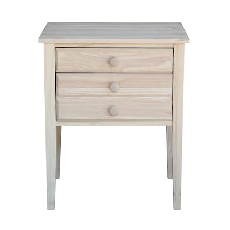 International Concepts Accent Table with Drawers, Unfinished OT-66